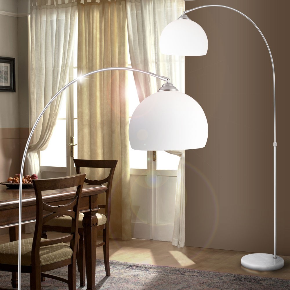 Stehlampe newcastle mit marmorsockel und teleskopfunktion lampen ...