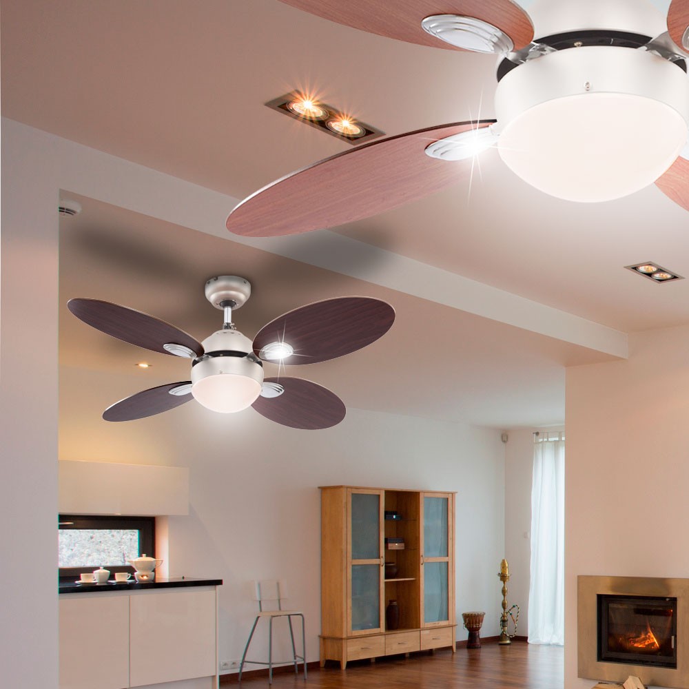 Eleganter deckenventilator mit led beleuchtung wade lampen ...