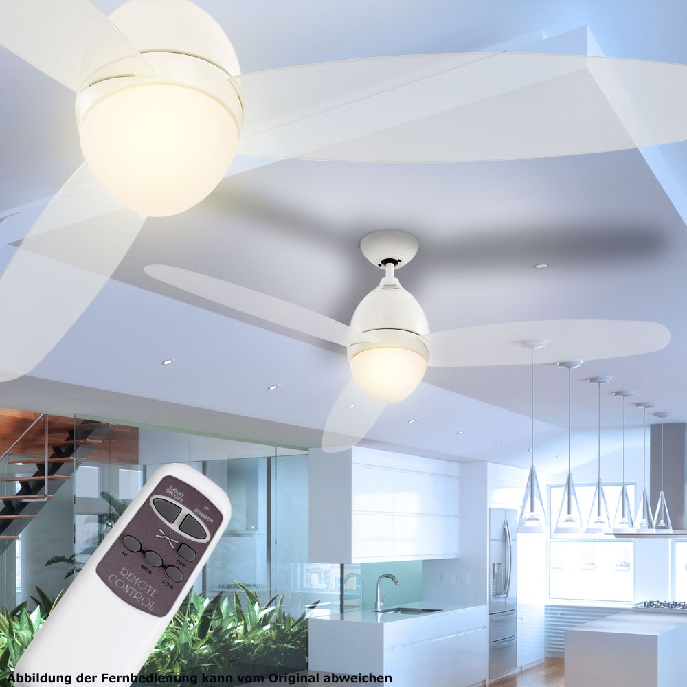 Deckenventilator mit led beleuchtung und fernbedienung lampen ...