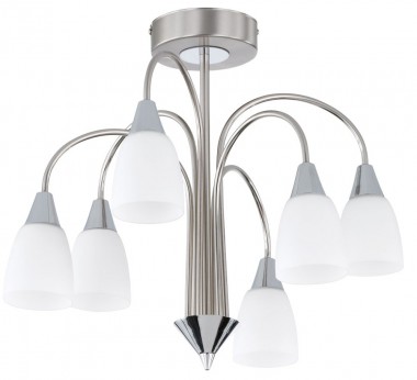 Traditionelle LED Deckenleuchte in Nickel matt/in Chrom Lampen & Möbel