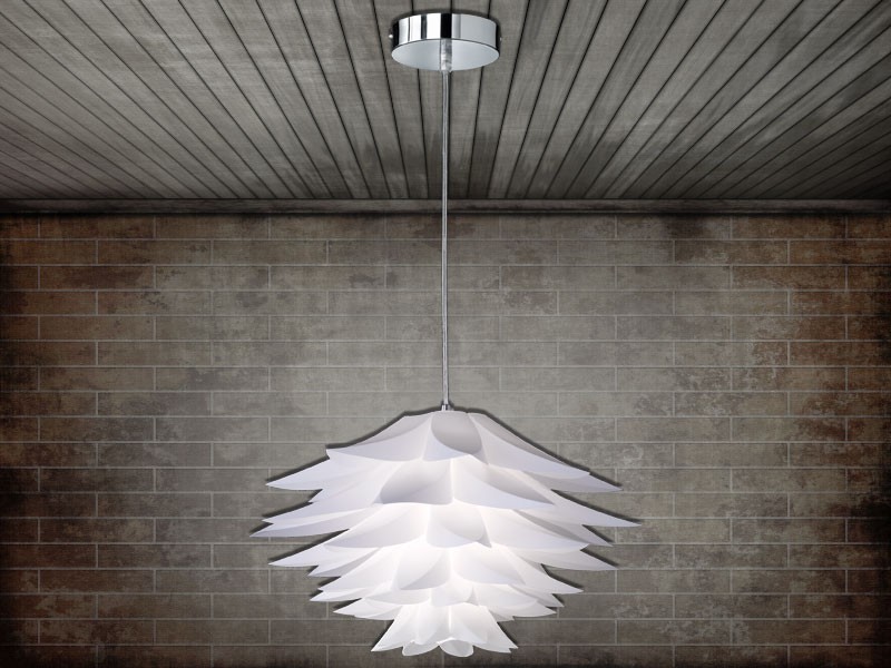 Pendelleuchte chrom weià beleuchtung hängelampe schlafzimmer lampe ...
